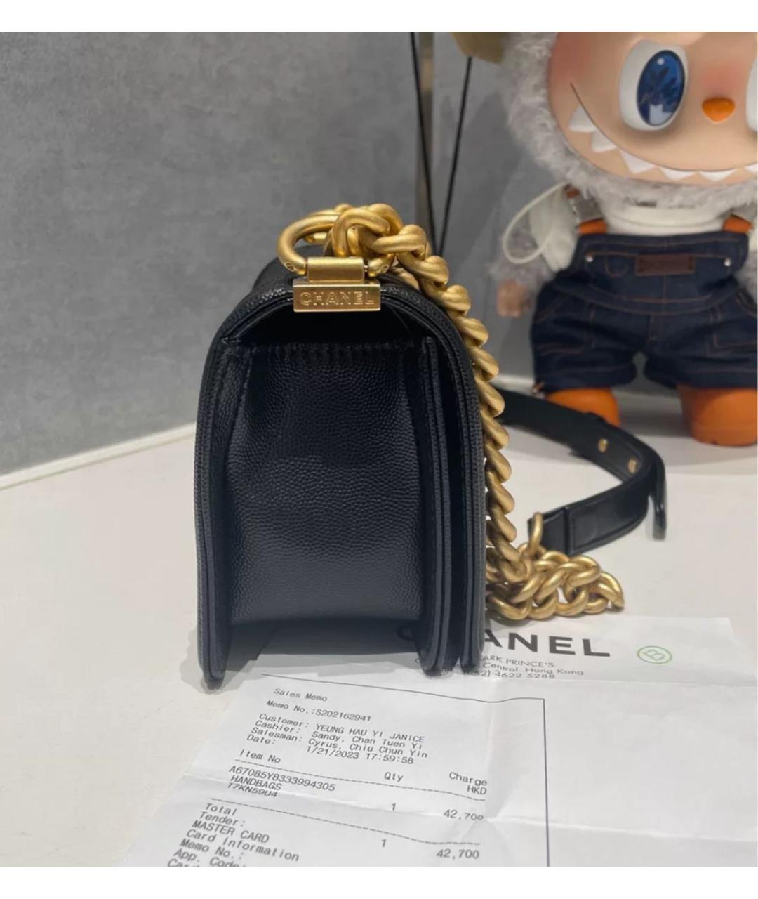 CHANEL Черная кожаная сумка через плечо, фото 4