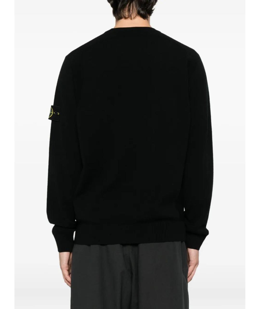 STONE ISLAND Черный шерстяной джемпер / свитер, фото 3