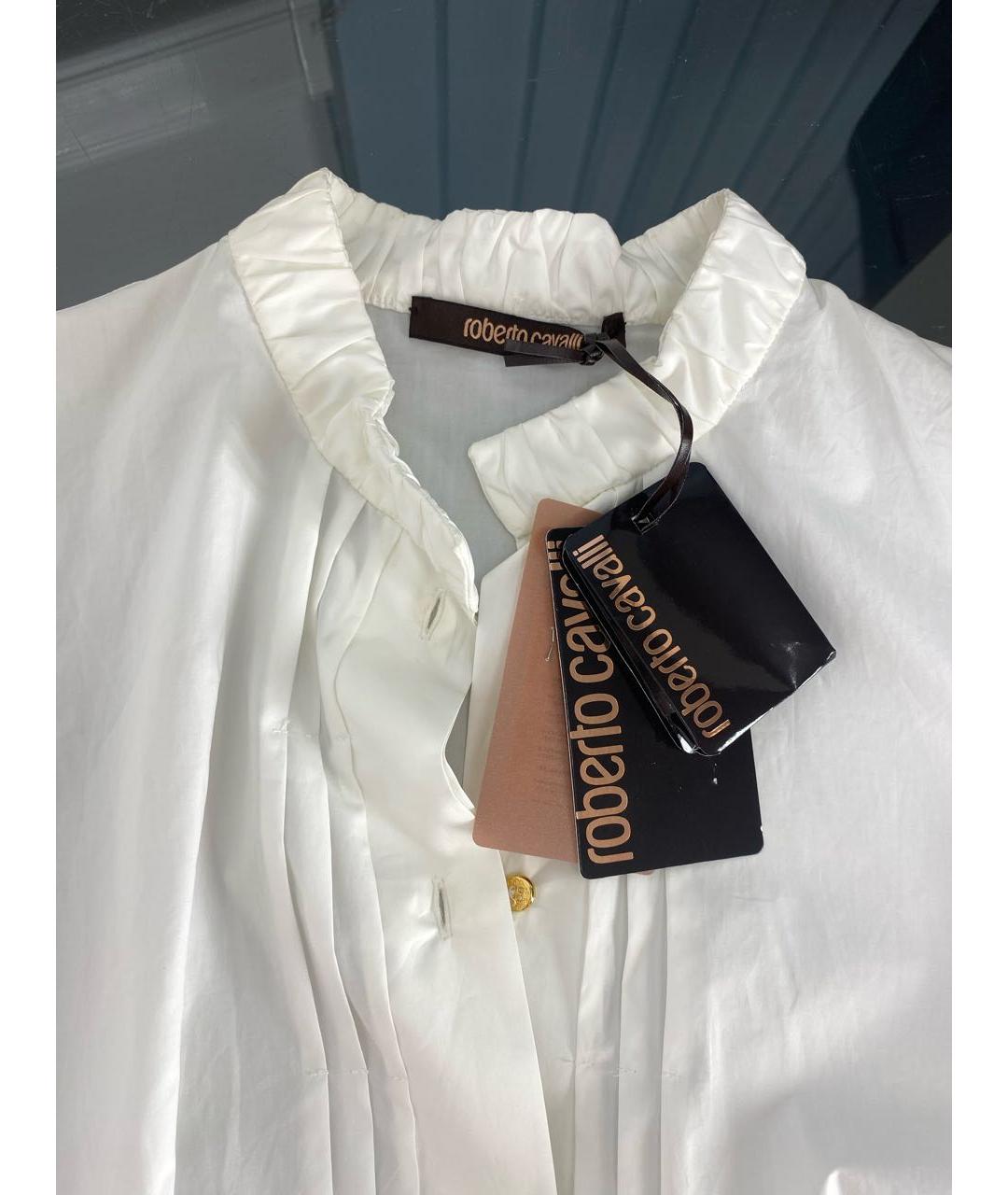 ROBERTO CAVALLI Белая хлопковая рубашка, фото 3