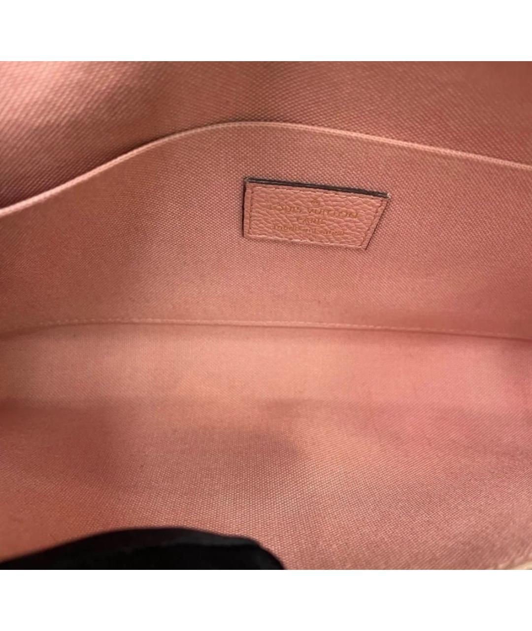 LOUIS VUITTON Коралловая кожаная сумка через плечо, фото 4