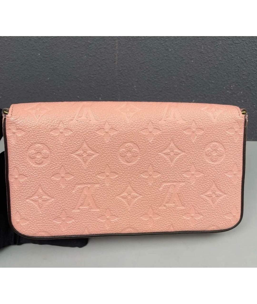 LOUIS VUITTON Коралловая кожаная сумка через плечо, фото 2