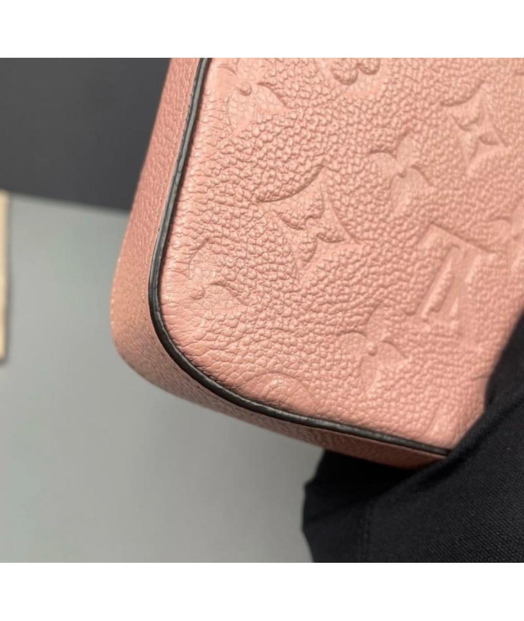 LOUIS VUITTON Коралловая кожаная сумка через плечо, фото 6