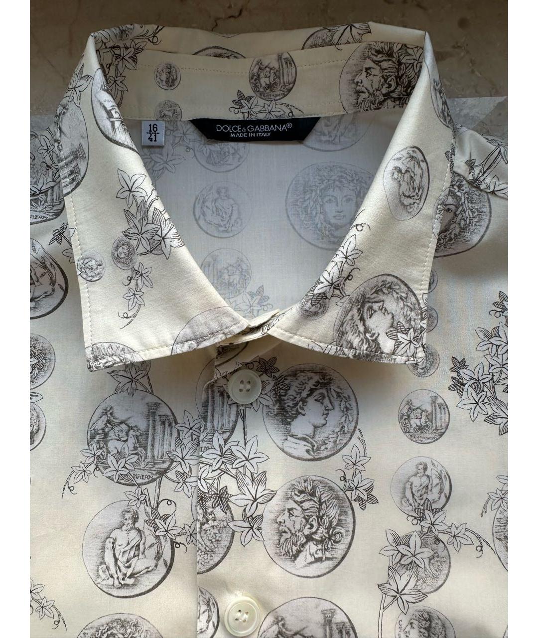DOLCE&GABBANA Хлопковая кэжуал рубашка, фото 3