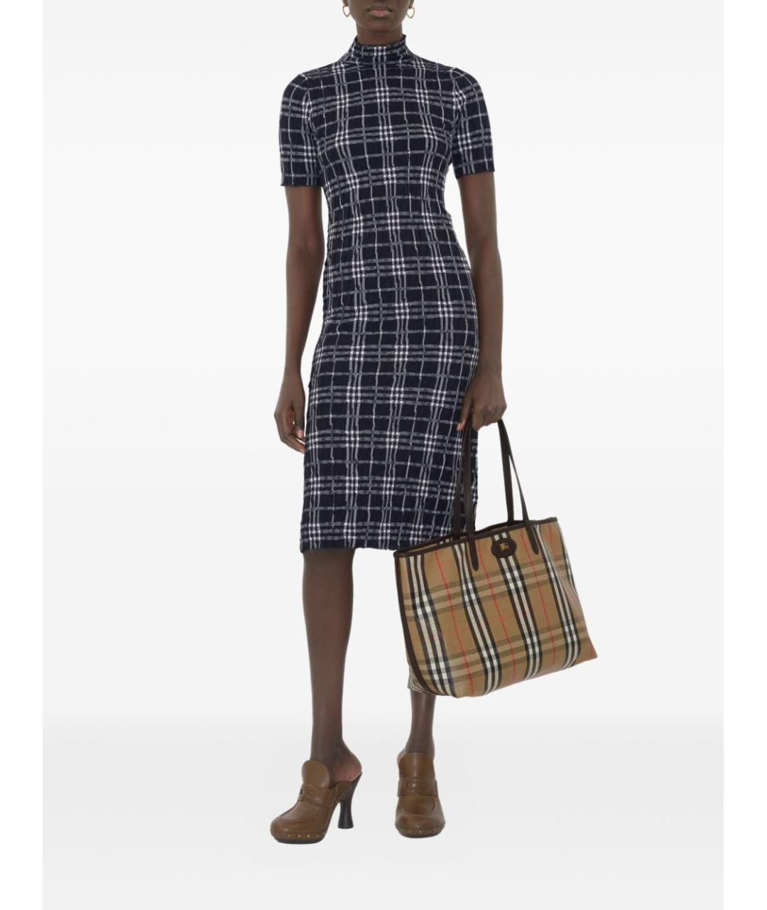 BURBERRY Бежевая хлопковая сумка тоут, фото 5