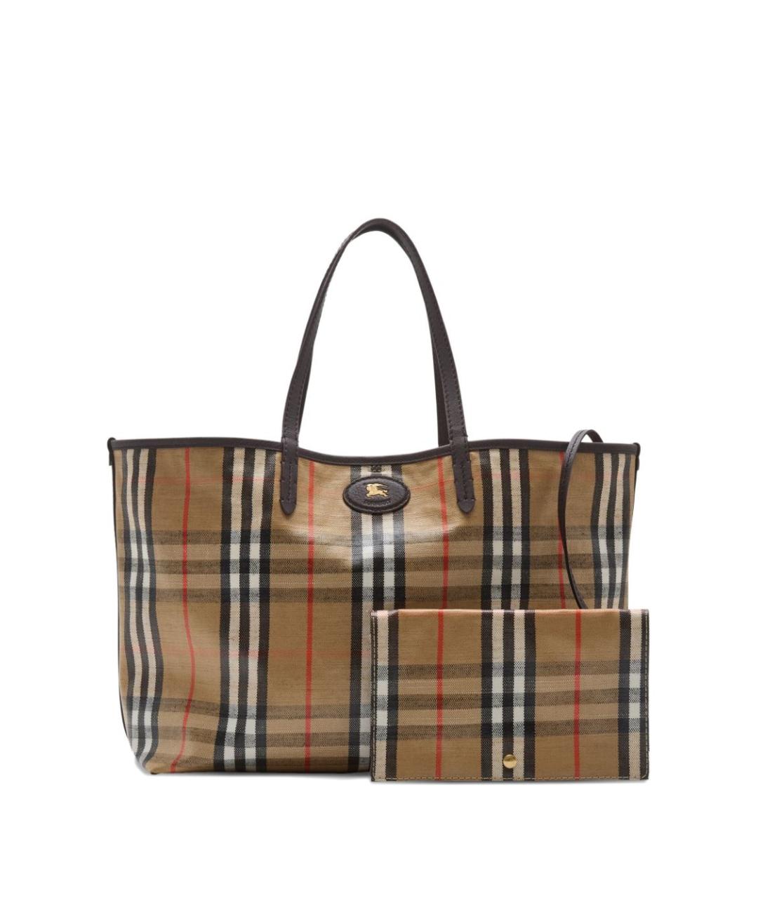 BURBERRY Бежевая хлопковая сумка тоут, фото 2