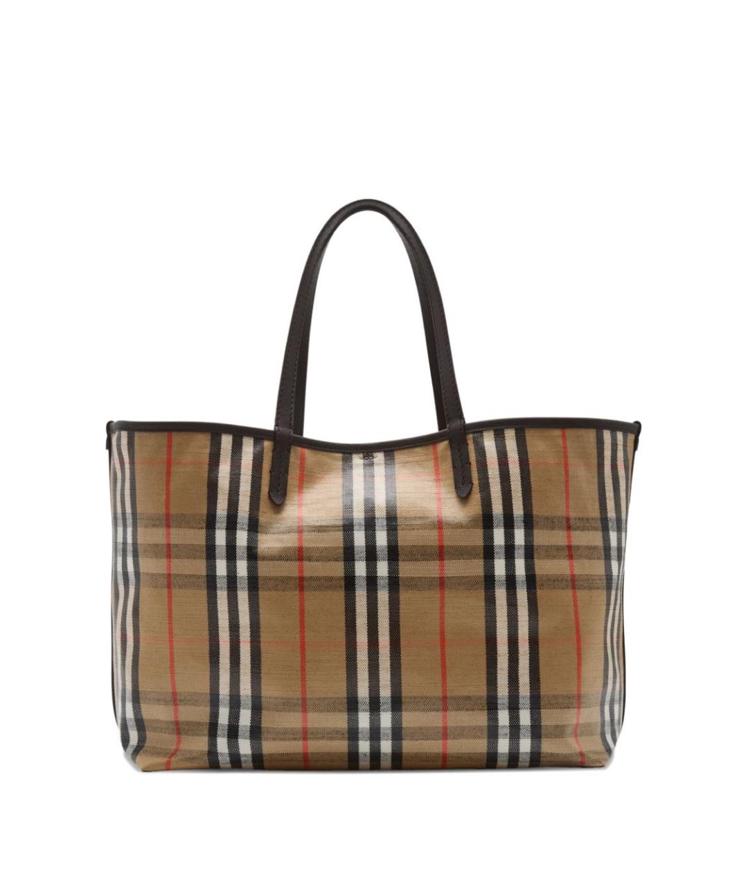 BURBERRY Бежевая хлопковая сумка тоут, фото 3