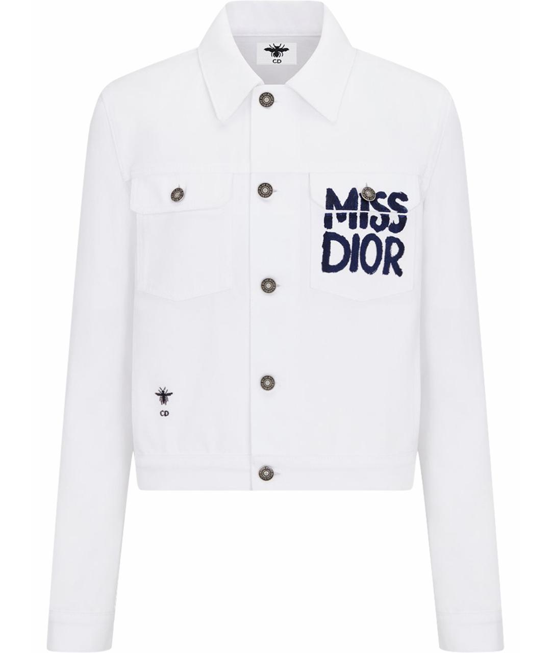 CHRISTIAN DIOR Белая хлопковая куртка, фото 1