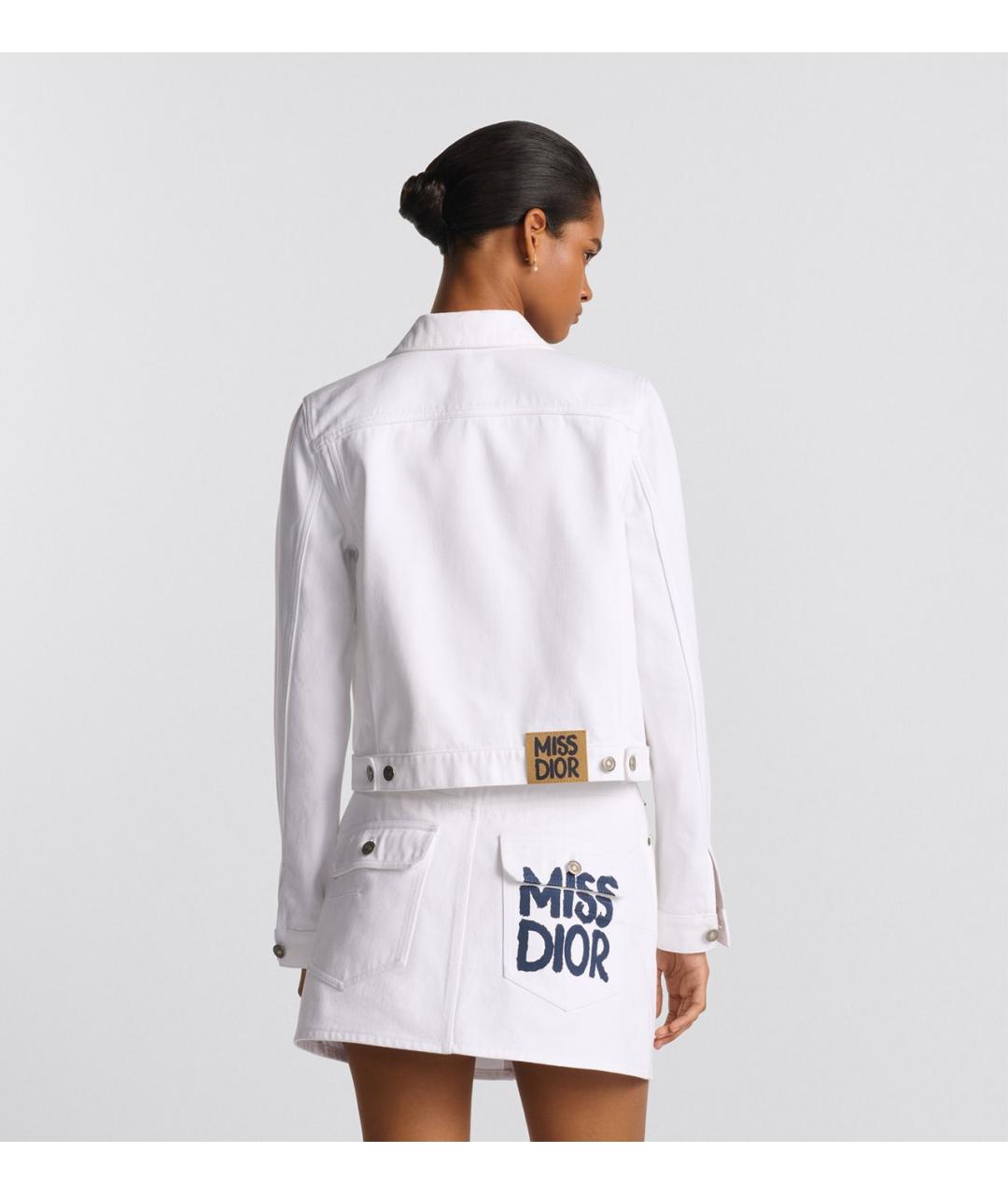 CHRISTIAN DIOR Белая хлопковая куртка, фото 5