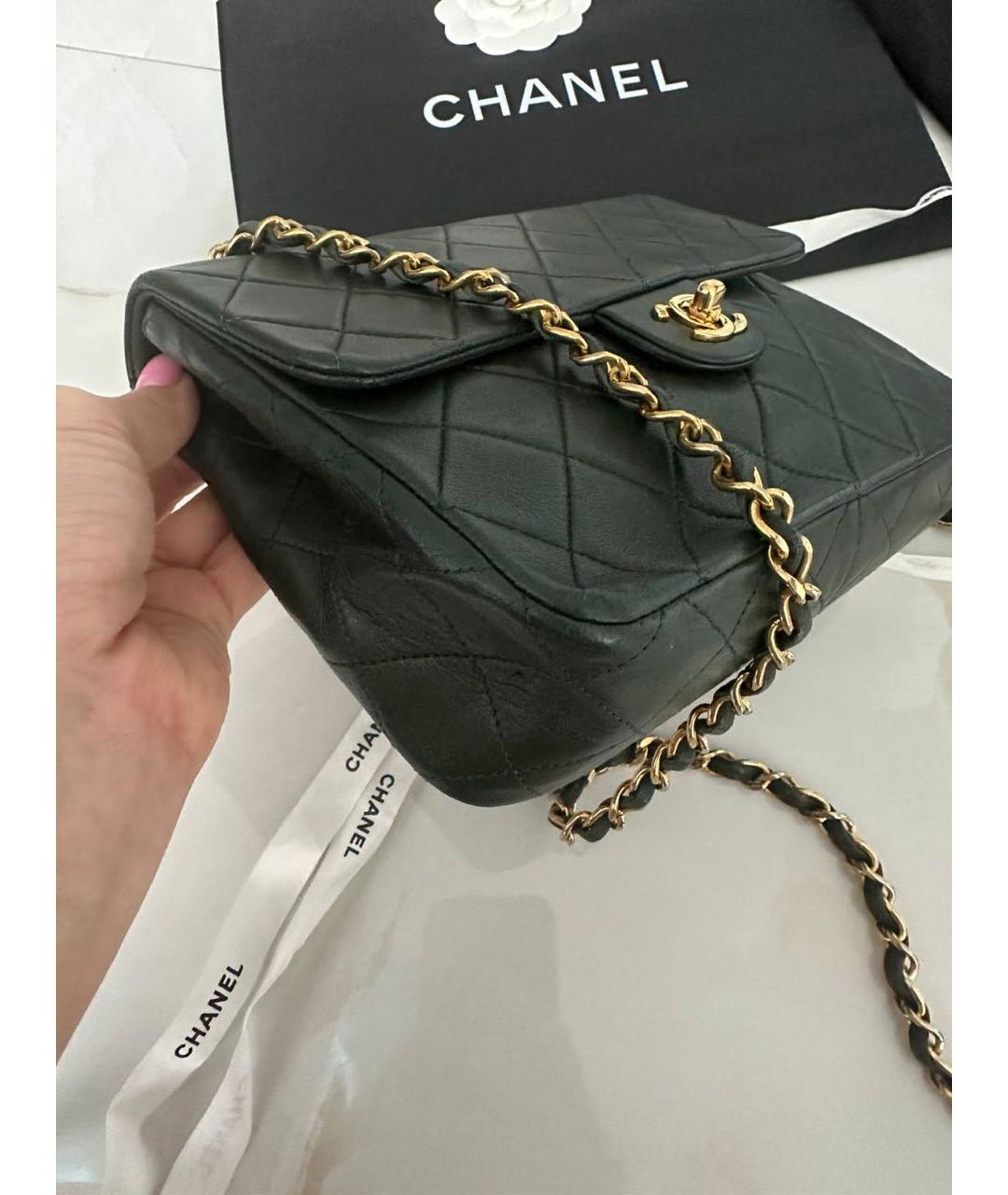 CHANEL Зеленая кожаная сумка через плечо, фото 3