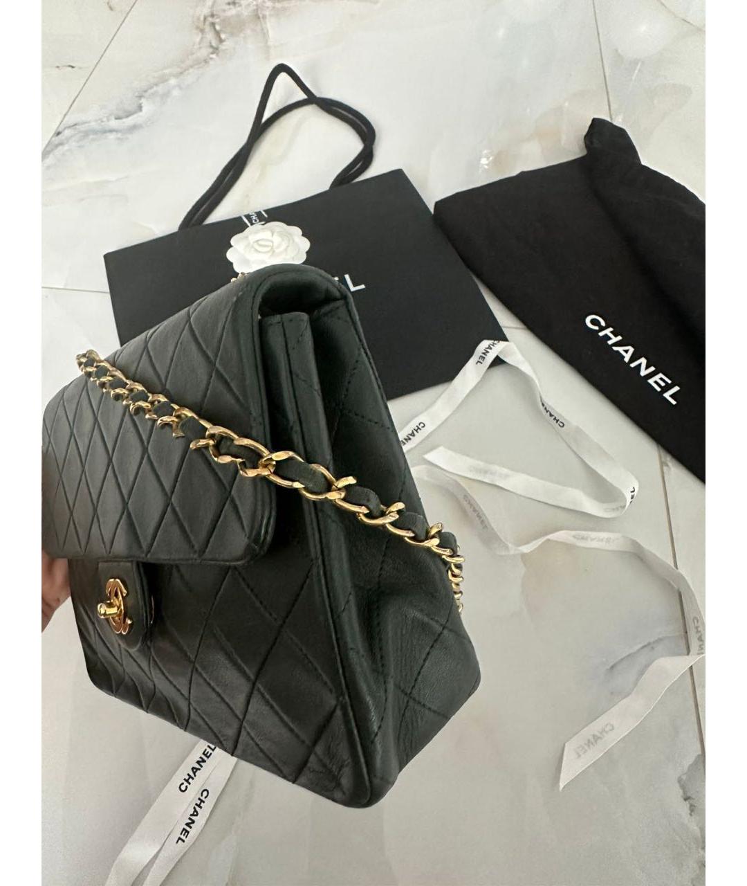 CHANEL Зеленая кожаная сумка через плечо, фото 4