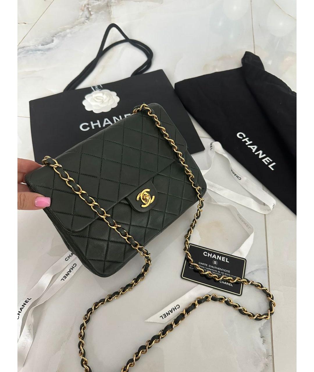 CHANEL Зеленая кожаная сумка через плечо, фото 2
