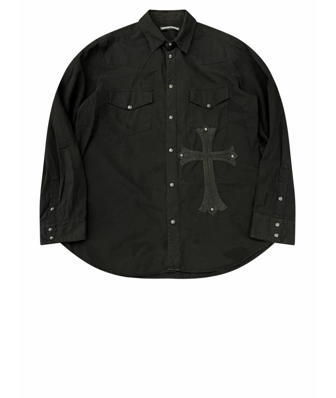 CHROME HEARTS Черная кэжуал рубашка, фото 1