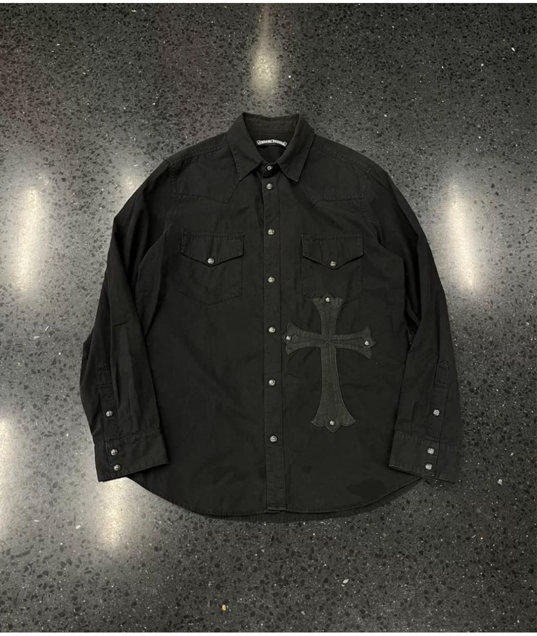 CHROME HEARTS Черная кэжуал рубашка, фото 7
