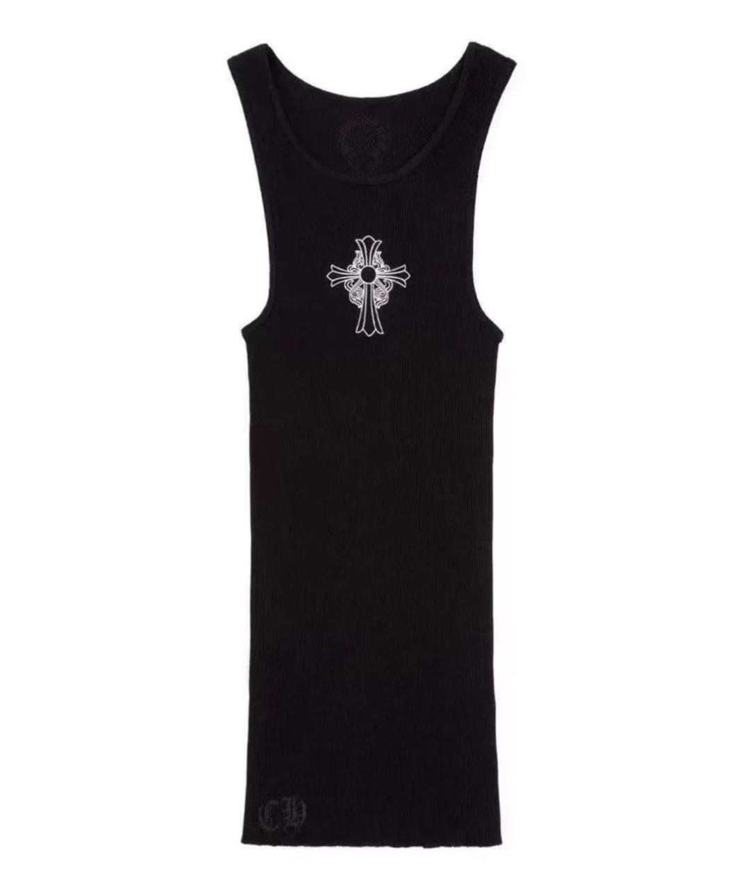 CHROME HEARTS Черная хлопковая майка, фото 1