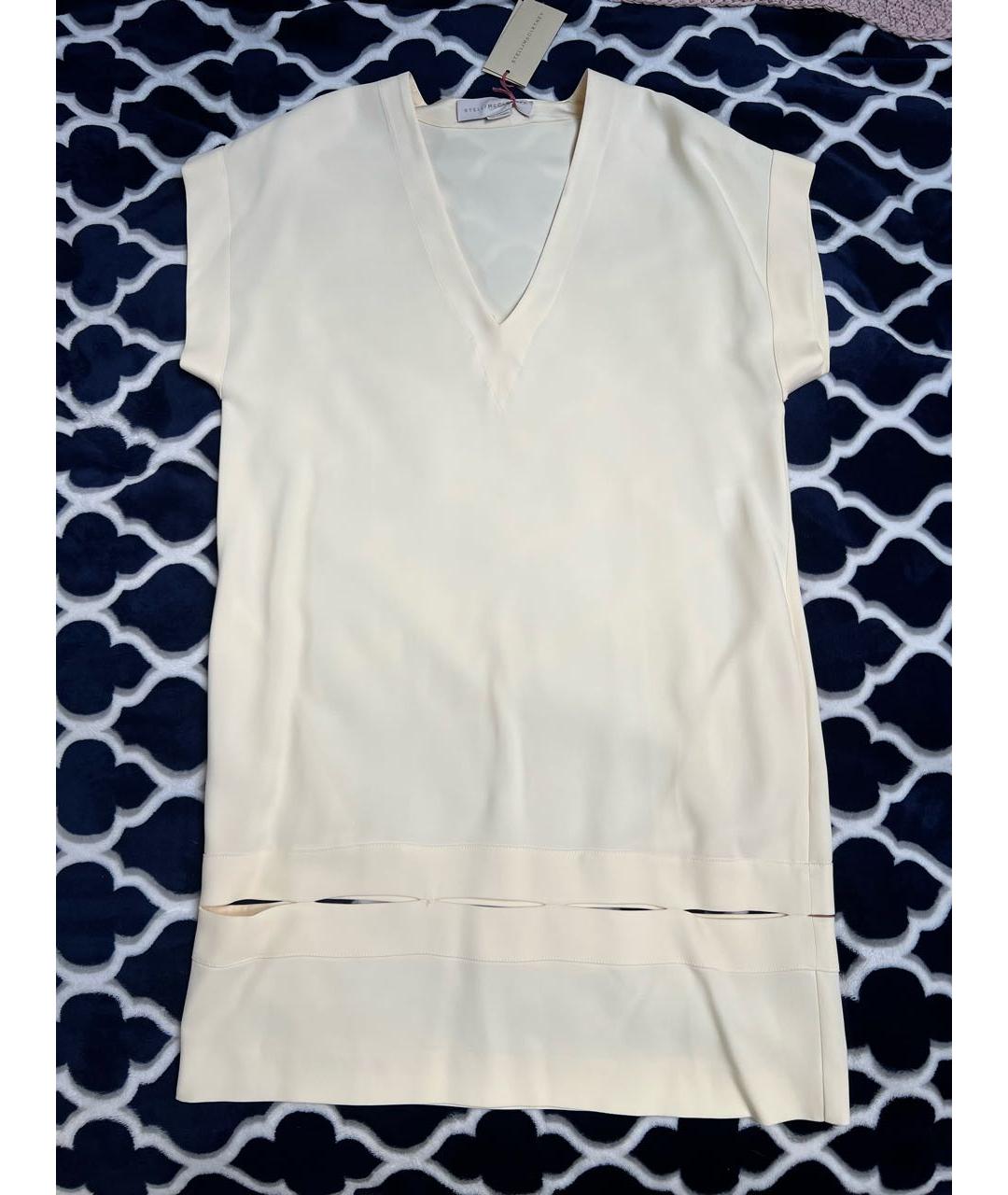 STELLA MCCARTNEY Бежевое вискозное коктейльное платье, фото 9