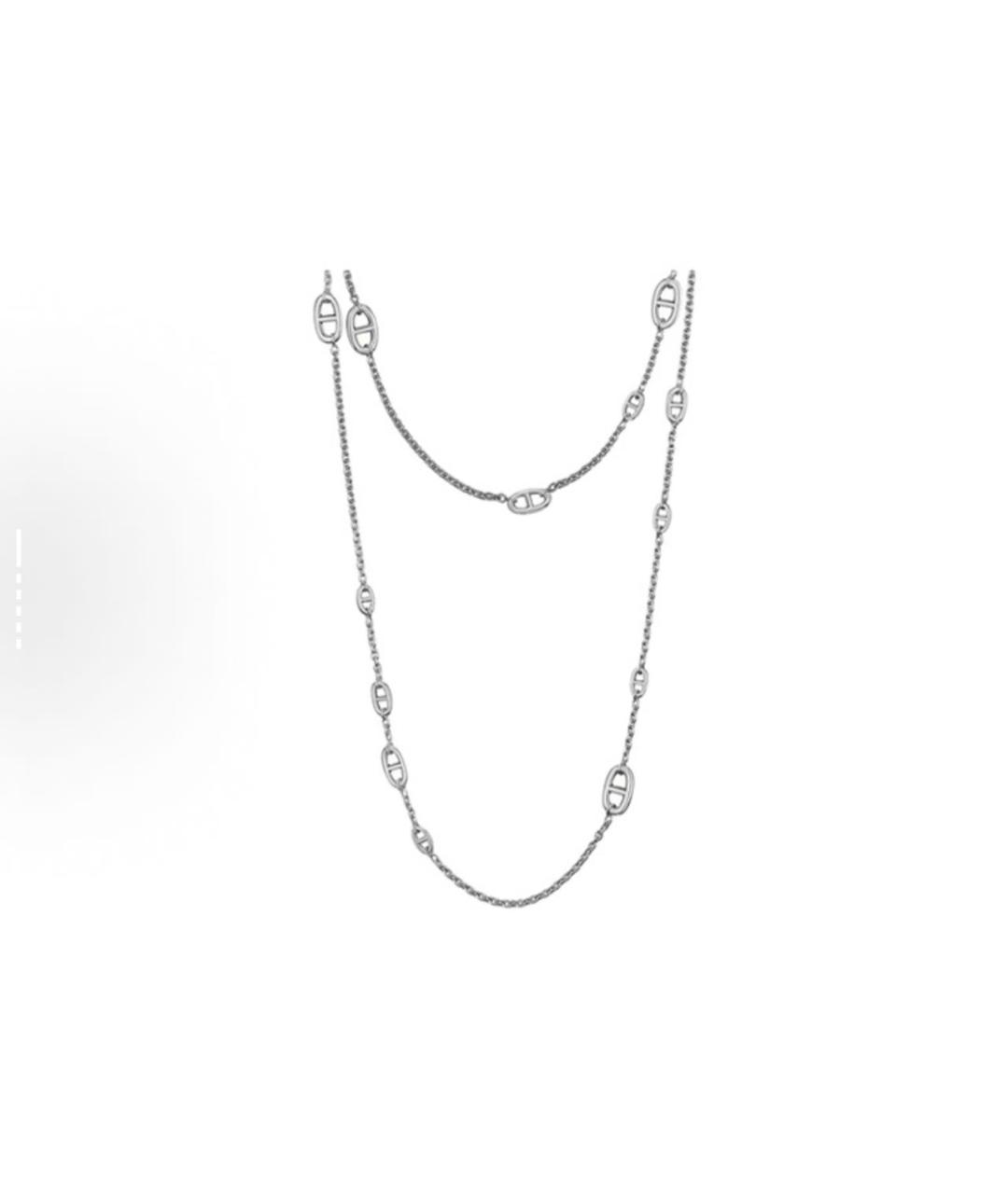 HERMES Серебряное серебряное колье, фото 2
