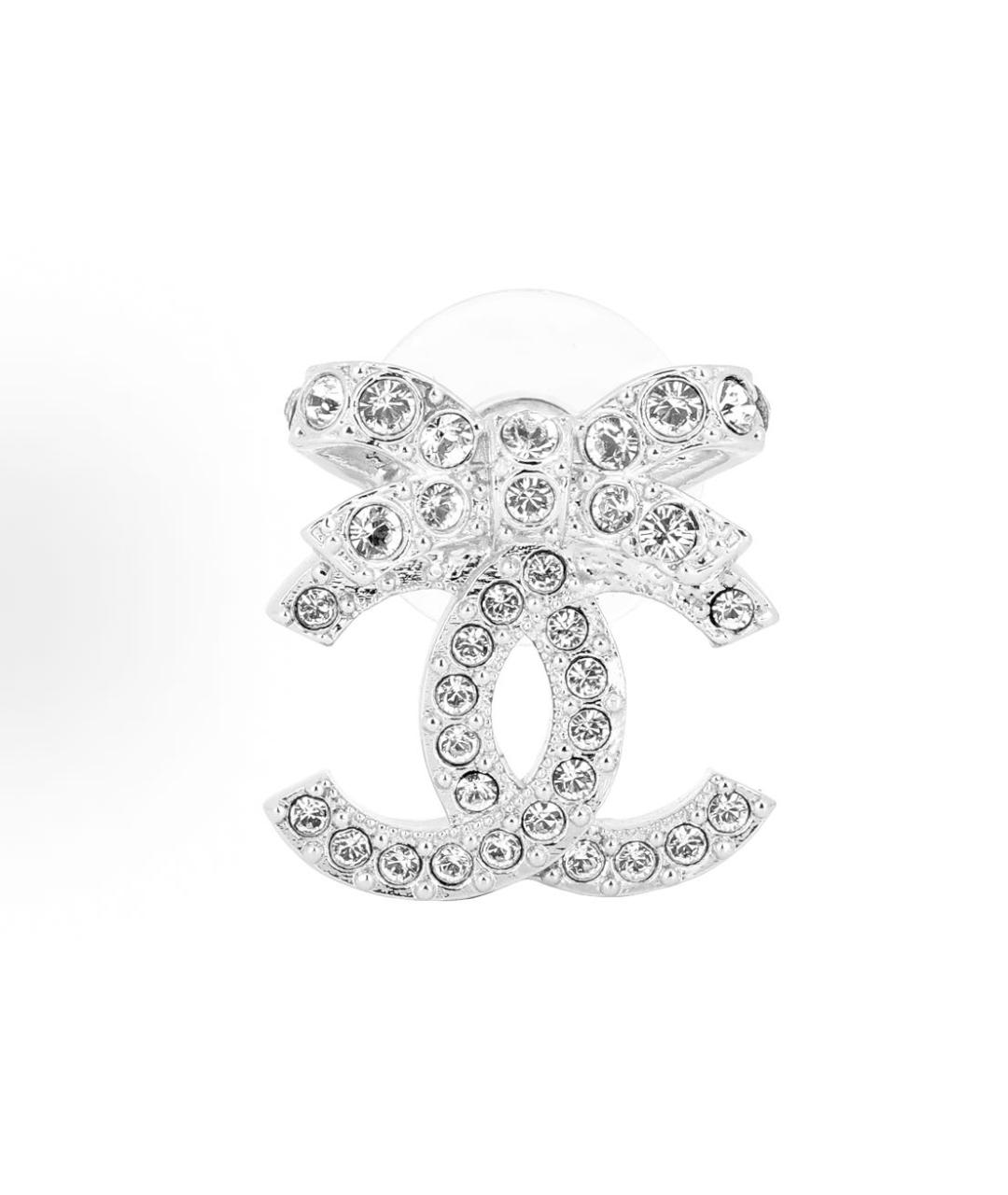 CHANEL Серебряные металлические серьги, фото 2