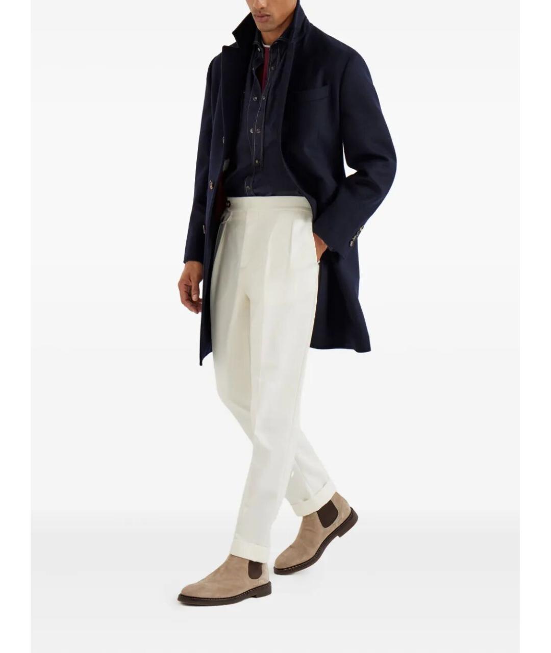 BRUNELLO CUCINELLI Бордовая хлопковая футболка, фото 5
