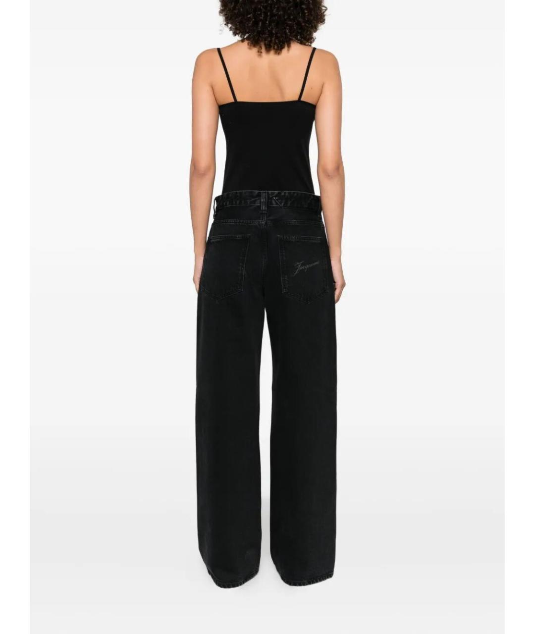 JACQUEMUS Черные хлопковые прямые джинсы, фото 3
