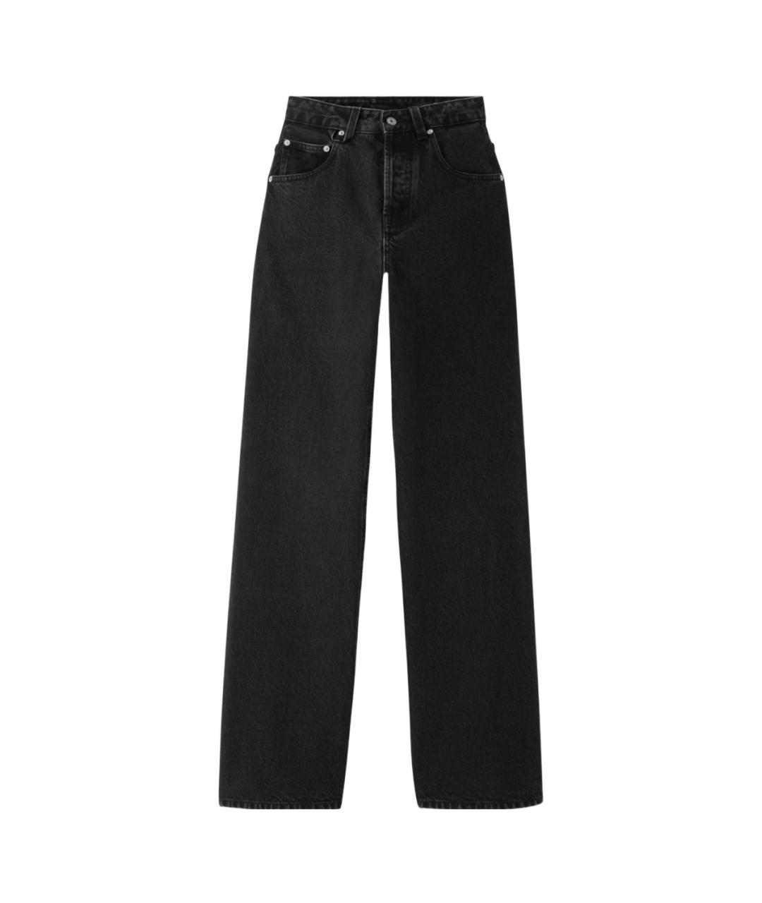 JACQUEMUS Черные хлопковые прямые джинсы, фото 1