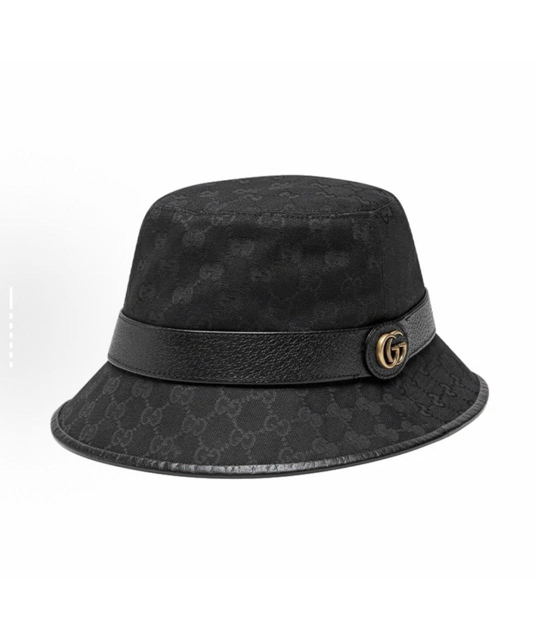 GUCCI Черная хлопковая шляпа, фото 2