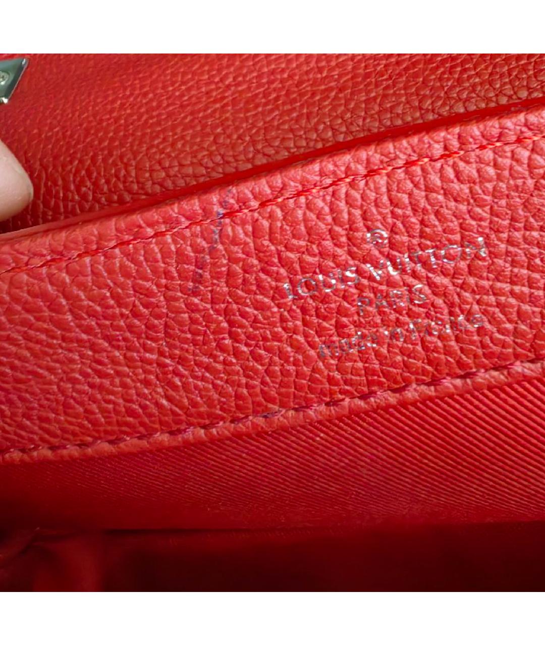 LOUIS VUITTON Красная кожаная сумка через плечо, фото 6