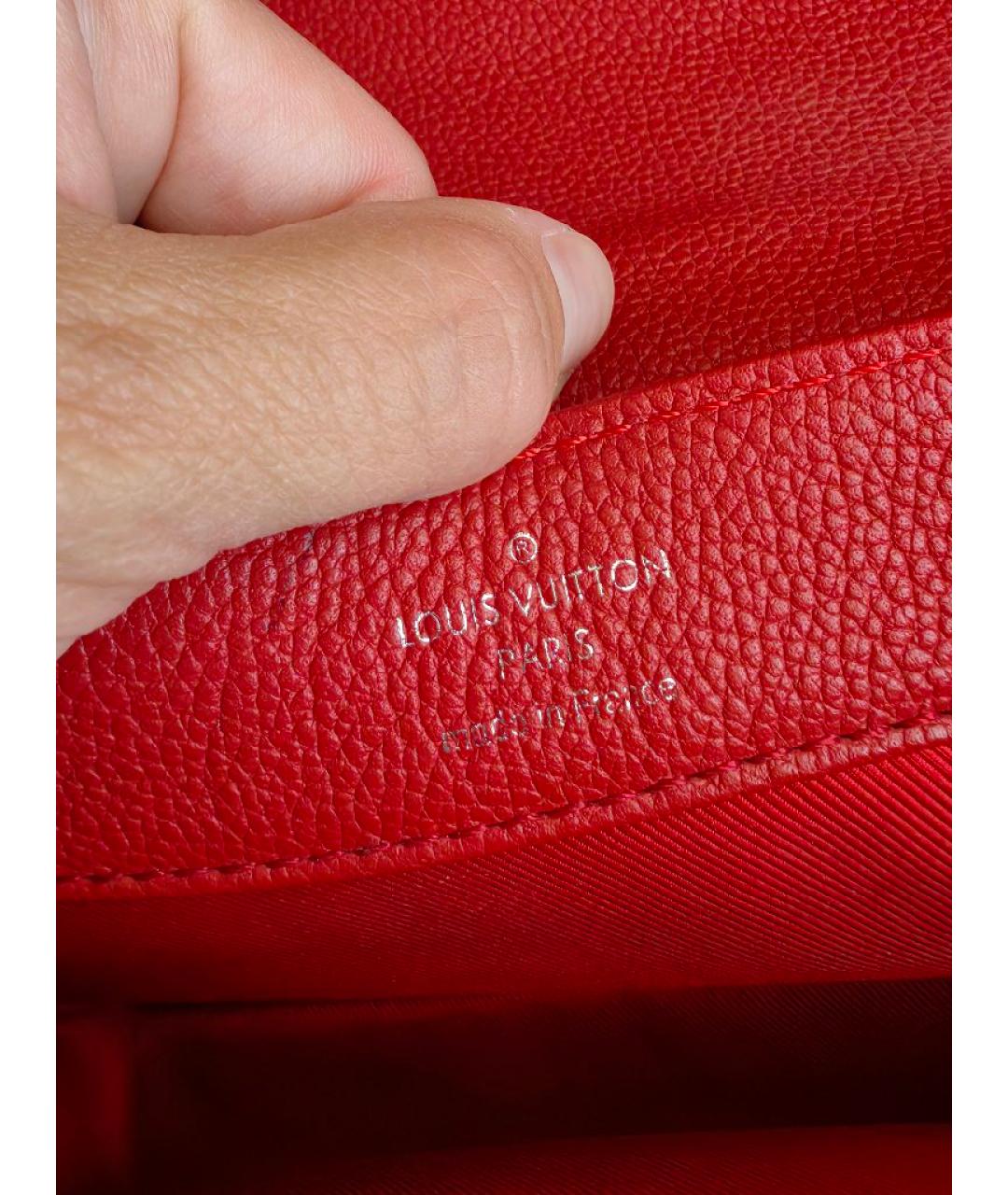 LOUIS VUITTON Красная кожаная сумка через плечо, фото 3