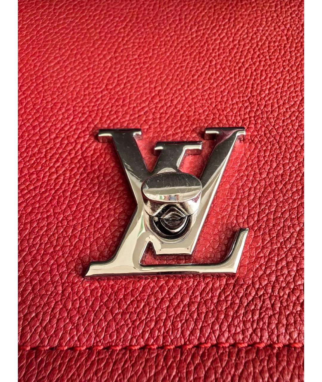 LOUIS VUITTON Красная кожаная сумка через плечо, фото 2