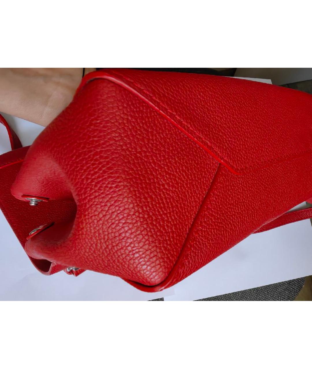 LOUIS VUITTON Красная кожаная сумка через плечо, фото 8