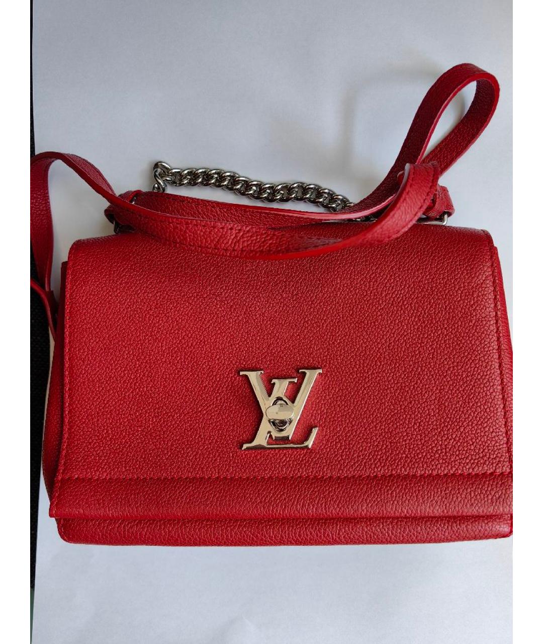LOUIS VUITTON Красная кожаная сумка через плечо, фото 9