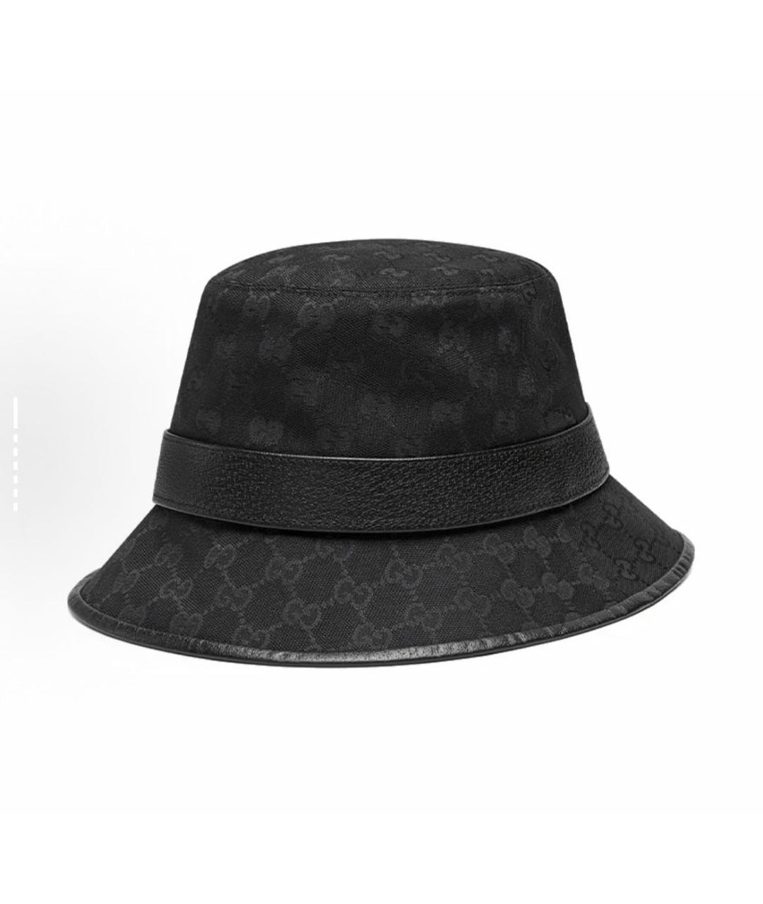 GUCCI Черная хлопковая шляпа, фото 3