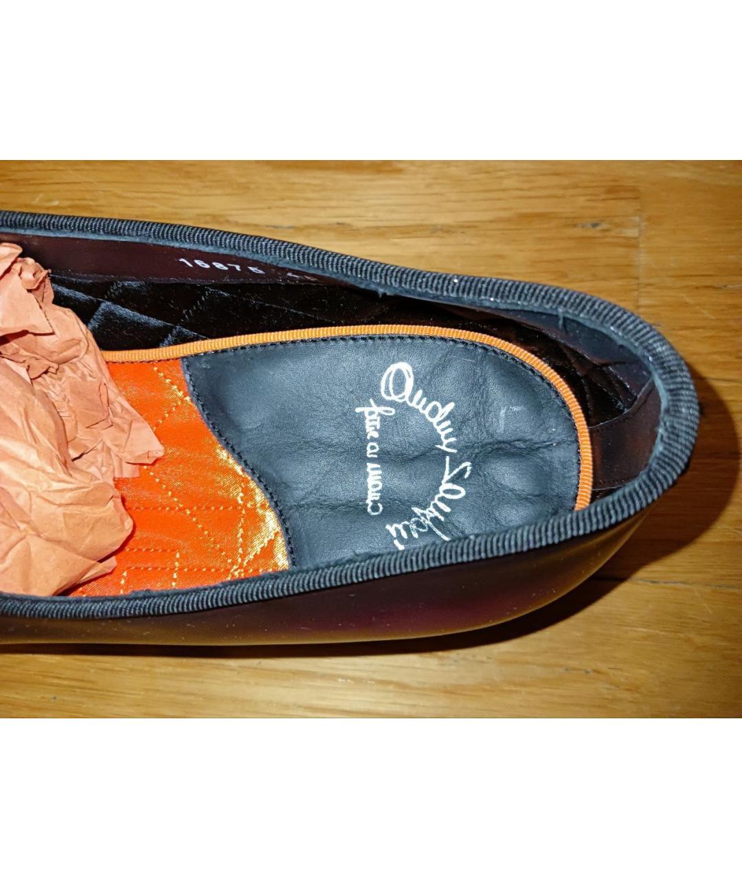 SANTONI Бордовые кожаные лоферы, фото 8