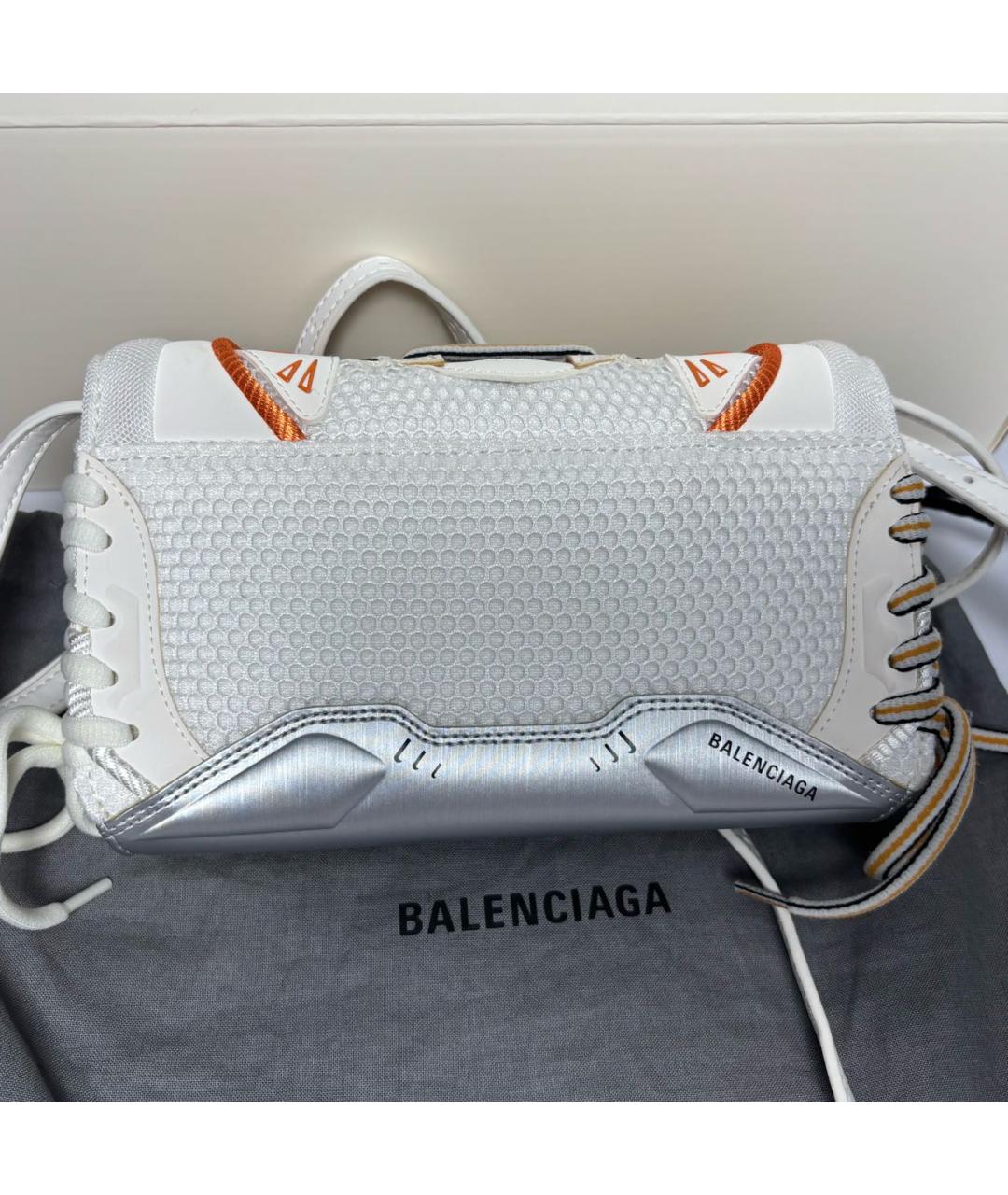 BALENCIAGA Белая кожаная сумка через плечо, фото 3