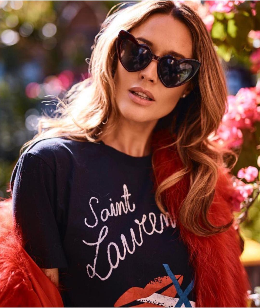 SAINT LAURENT Коричневые пластиковые солнцезащитные очки, фото 7