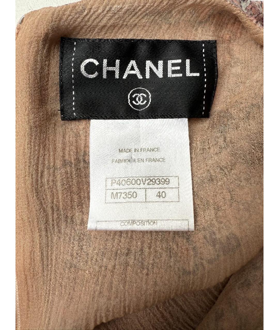 CHANEL Розовое шелковое повседневное платье, фото 3