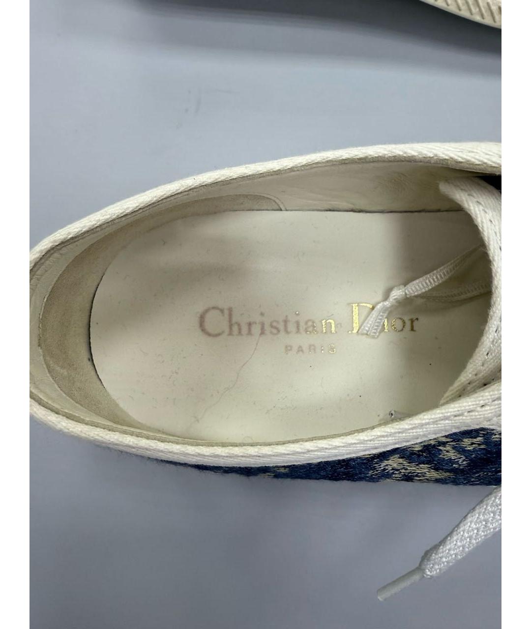 CHRISTIAN DIOR Синие текстильные кеды, фото 5