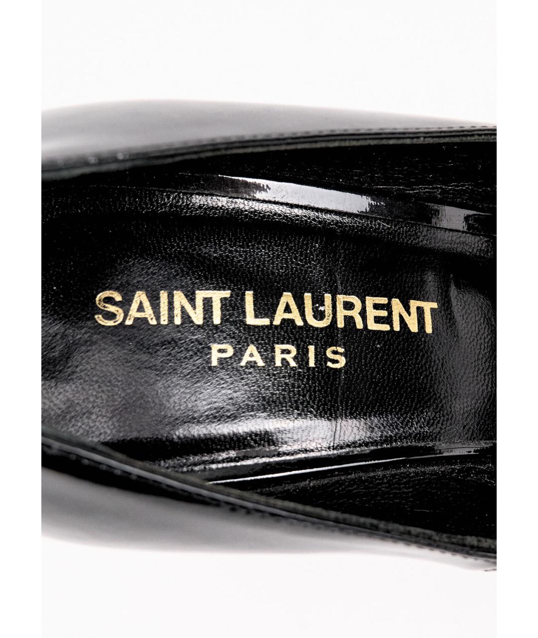 SAINT LAURENT Черные туфли из лакированной кожи, фото 4