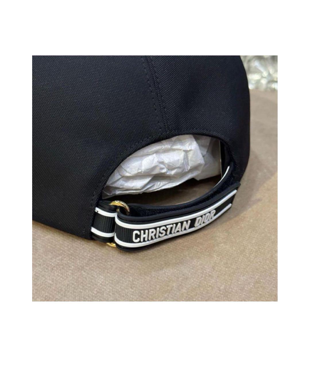 CHRISTIAN DIOR Черная хлопковая кепка, фото 4