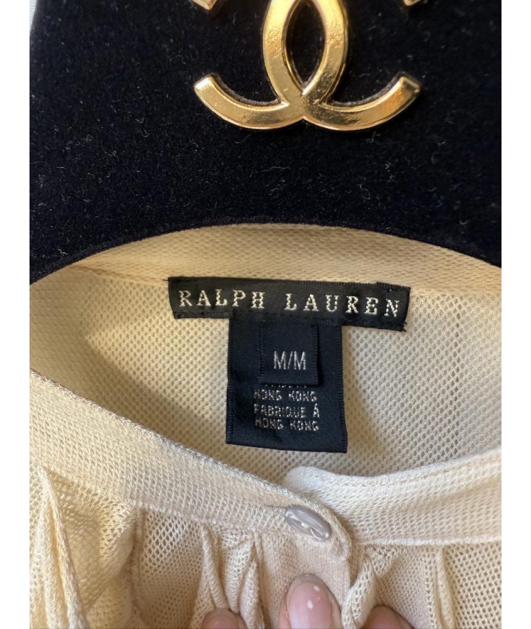 RALPH LAUREN Бежевая хлопковая блузы, фото 3