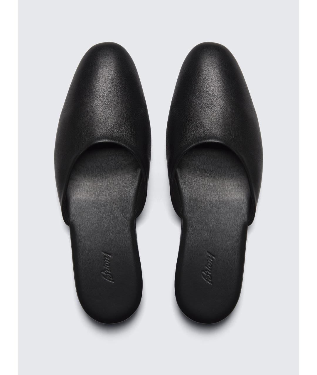 BRIONI Черные кожаные сабо, фото 3