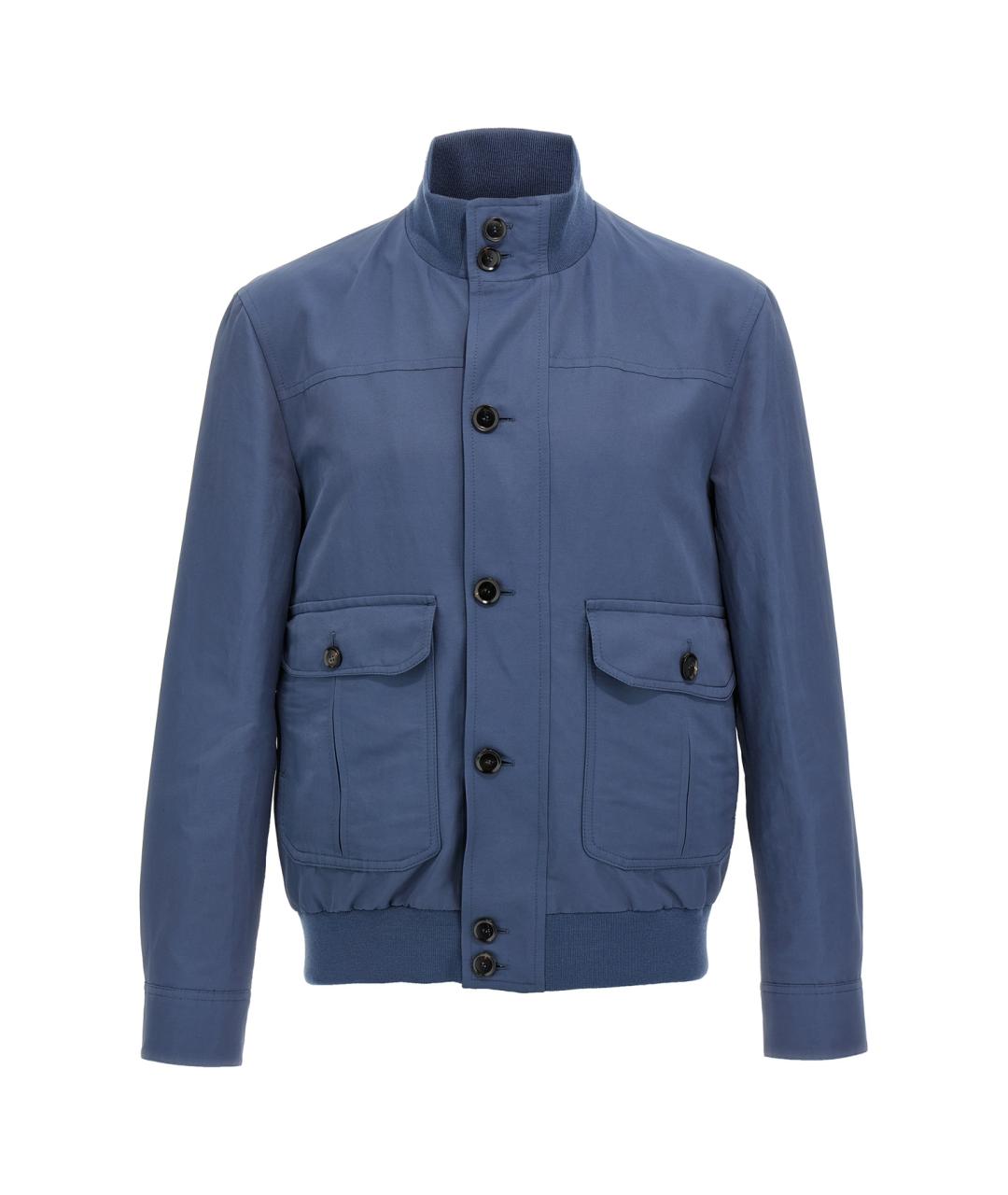 BRIONI Синяя льняная куртка, фото 1