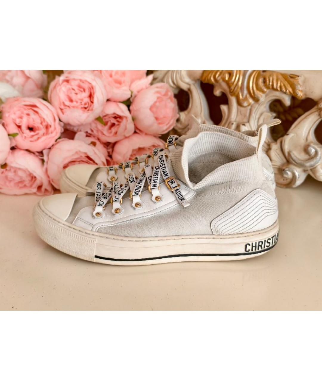 CHRISTIAN DIOR Белые текстильные кеды, фото 8