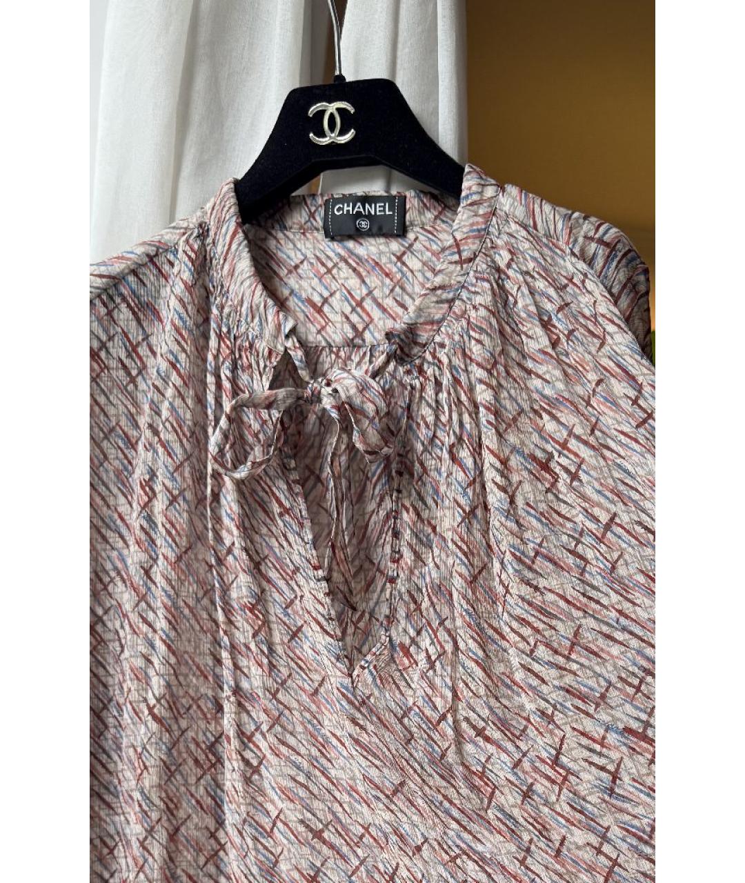 CHANEL Мульти шелковая блузы, фото 3