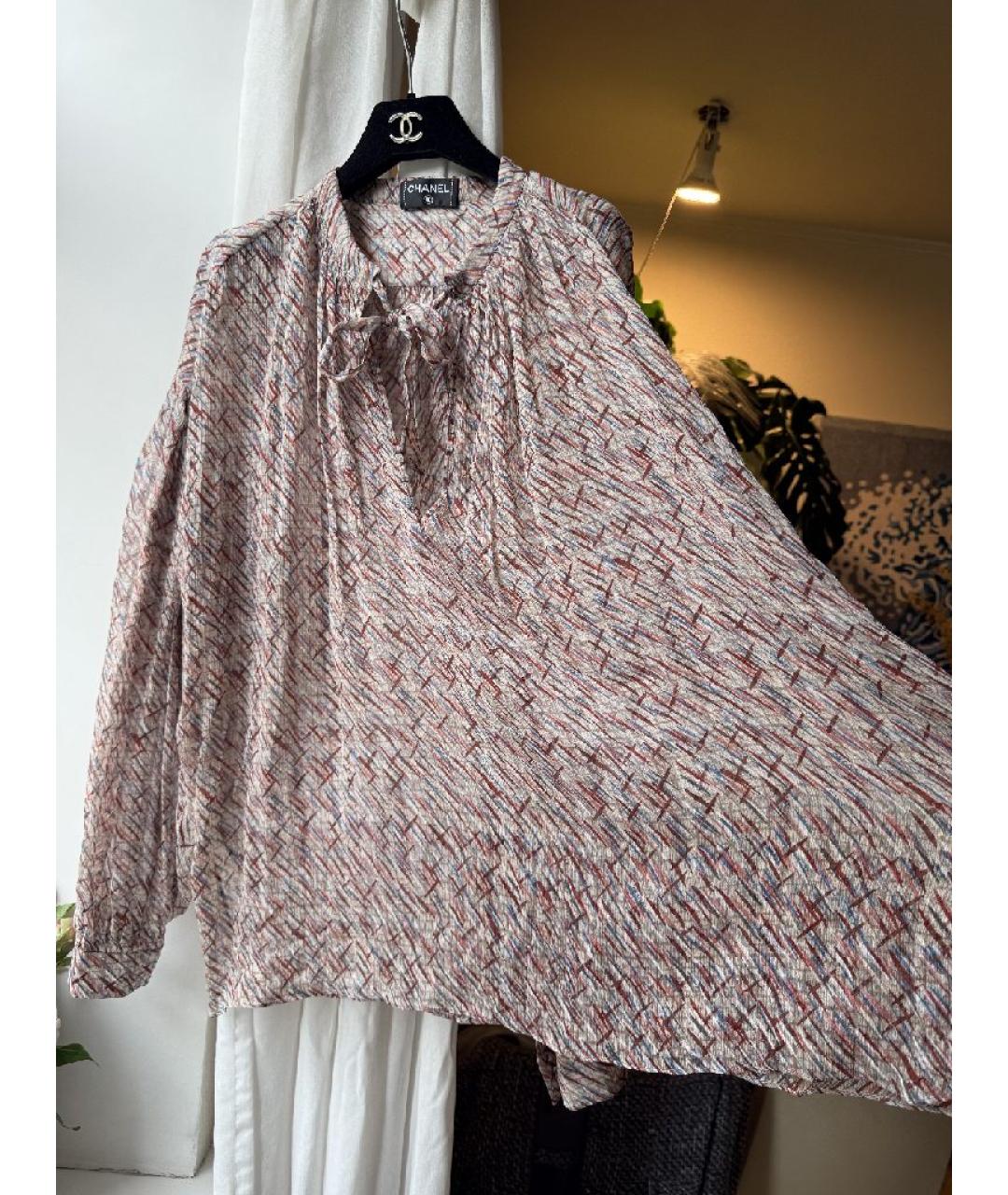 CHANEL Мульти шелковая блузы, фото 6