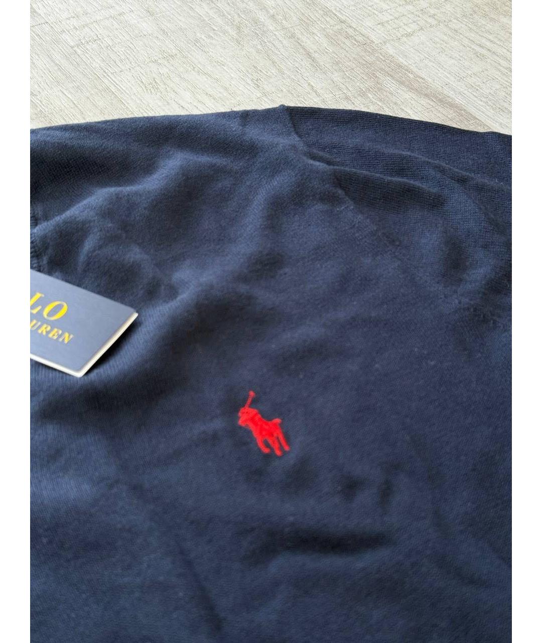POLO RALPH LAUREN Темно-синий кашемировый джемпер / свитер, фото 2
