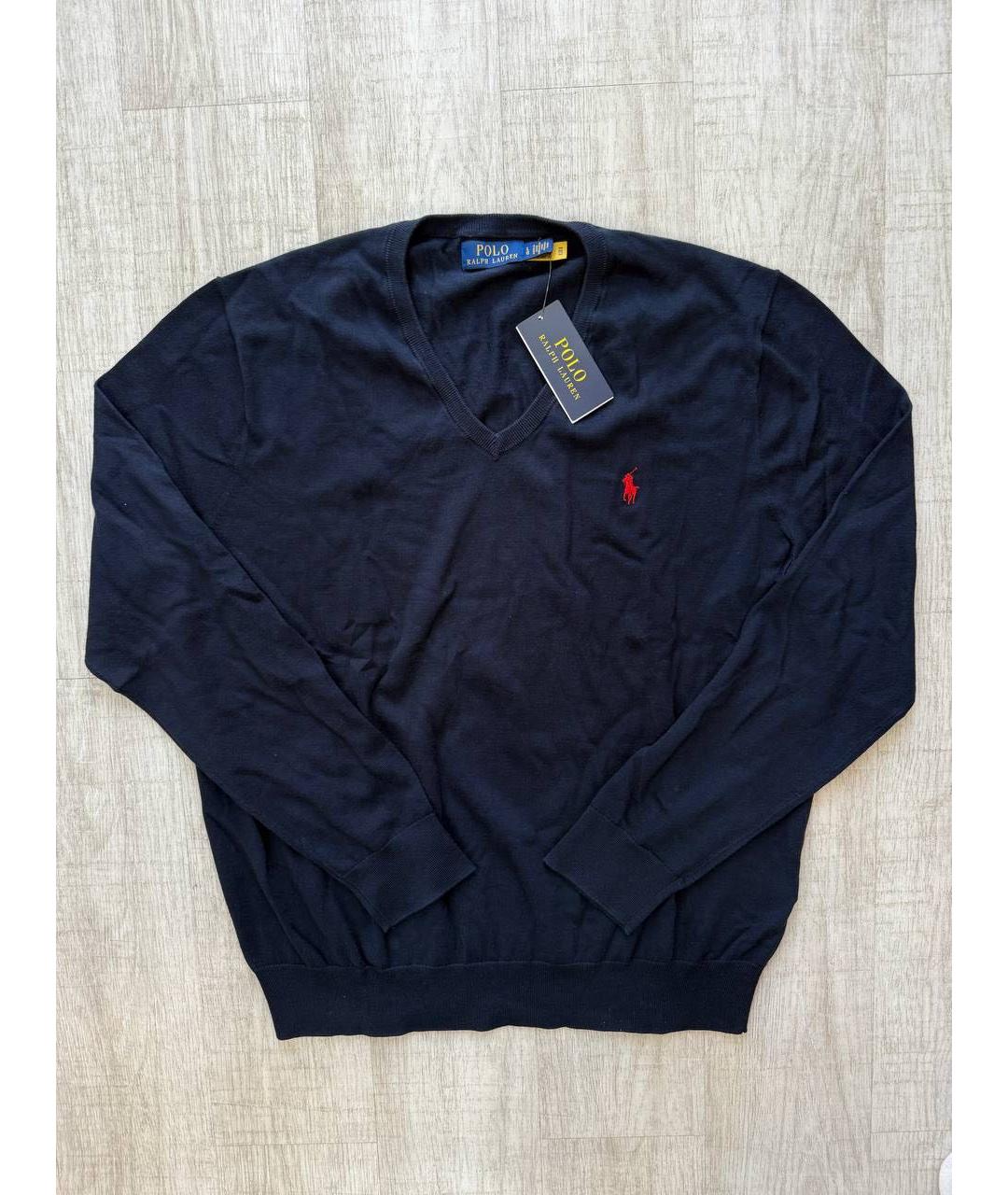 POLO RALPH LAUREN Темно-синий кашемировый джемпер / свитер, фото 6
