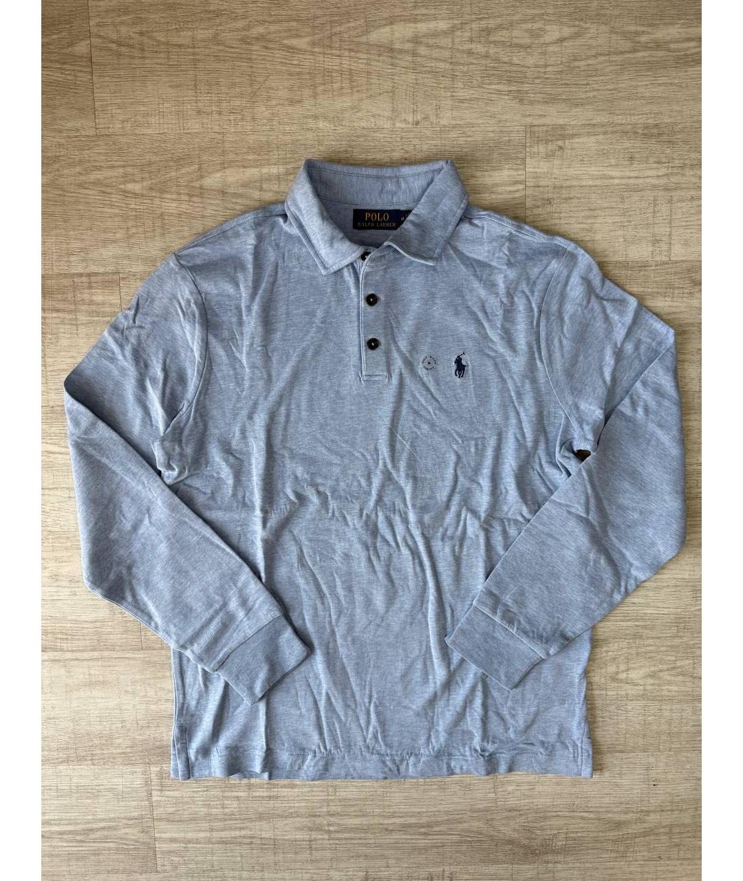 POLO RALPH LAUREN Голубой хлопковый джемпер / свитер, фото 6