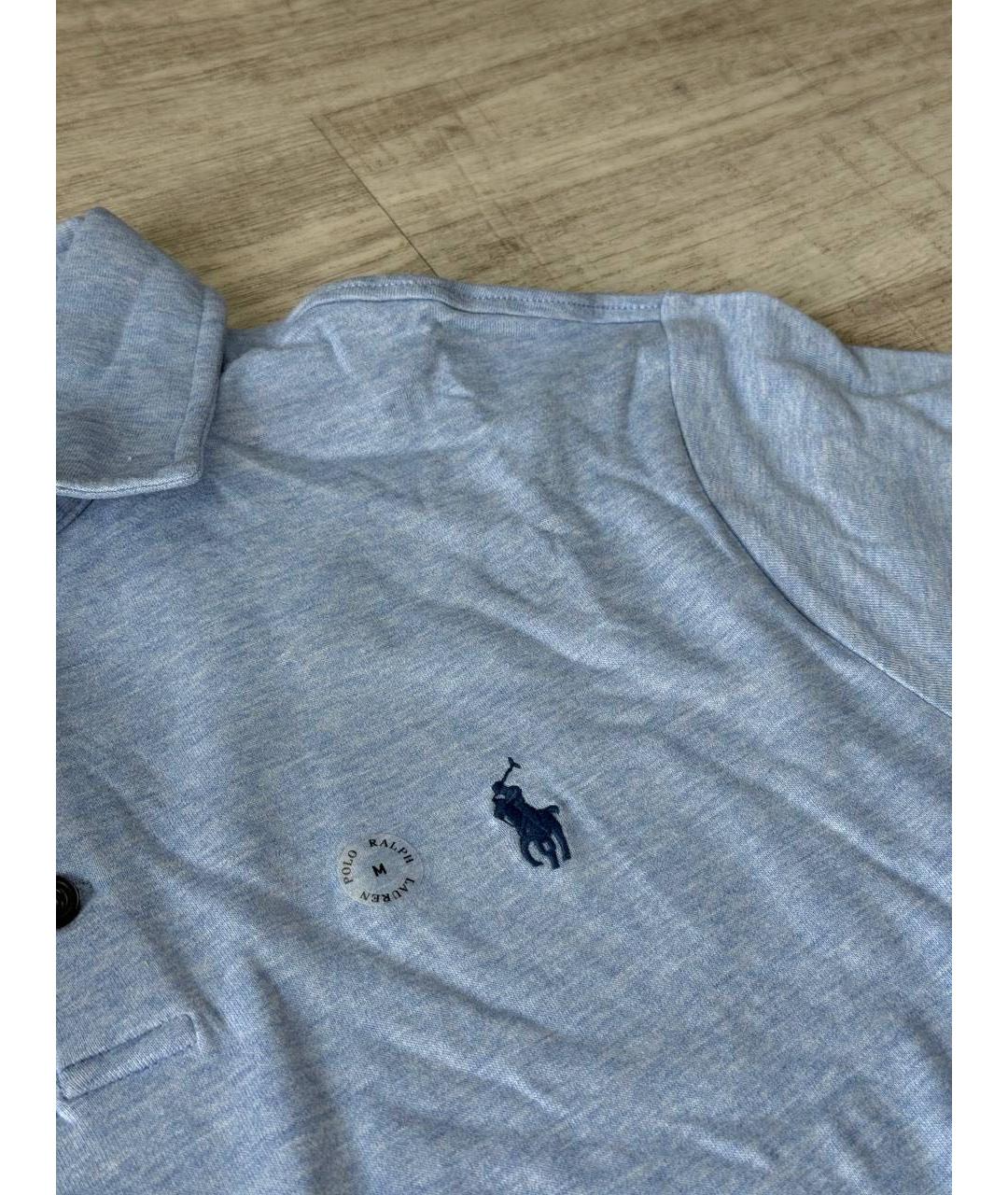 POLO RALPH LAUREN Голубой хлопковый джемпер / свитер, фото 2