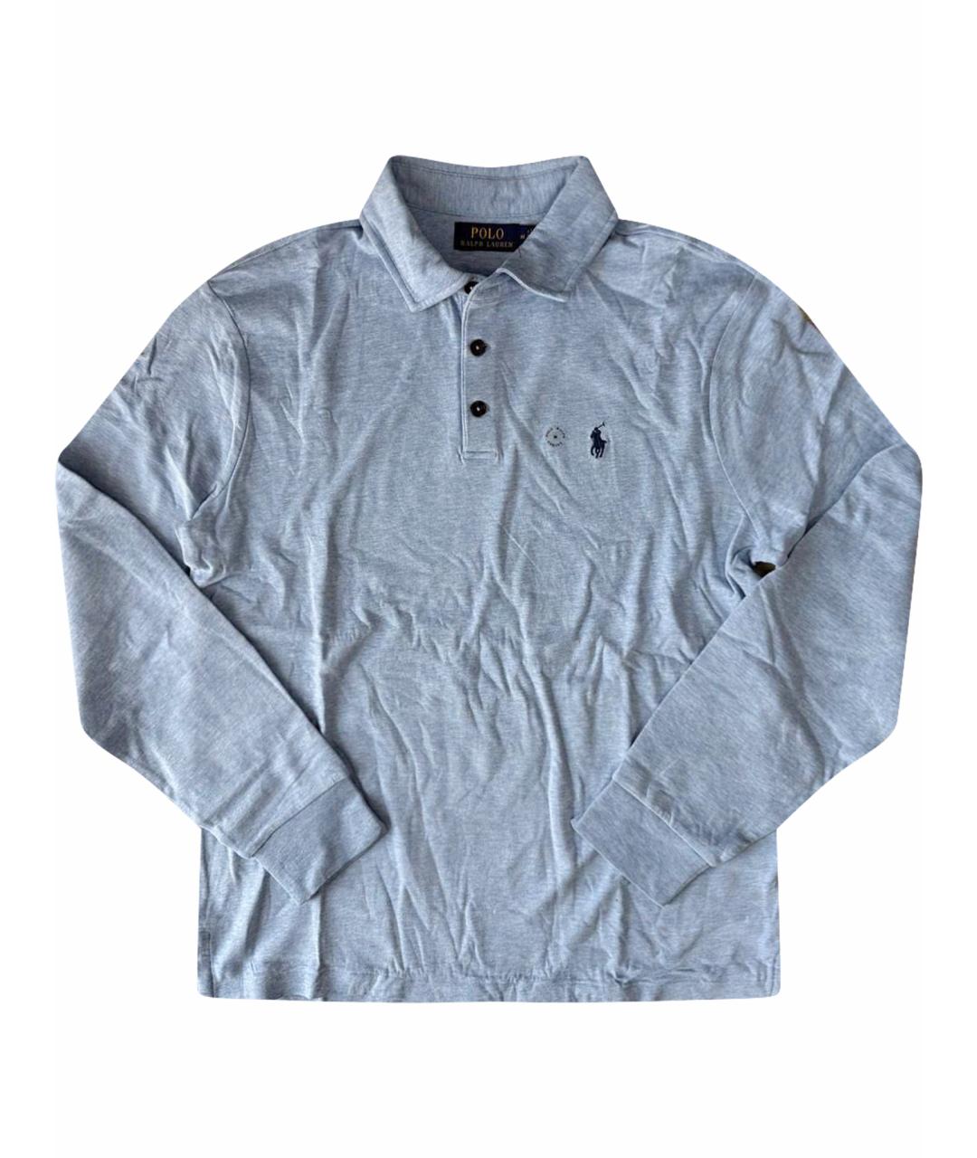 POLO RALPH LAUREN Голубой хлопковый джемпер / свитер, фото 1