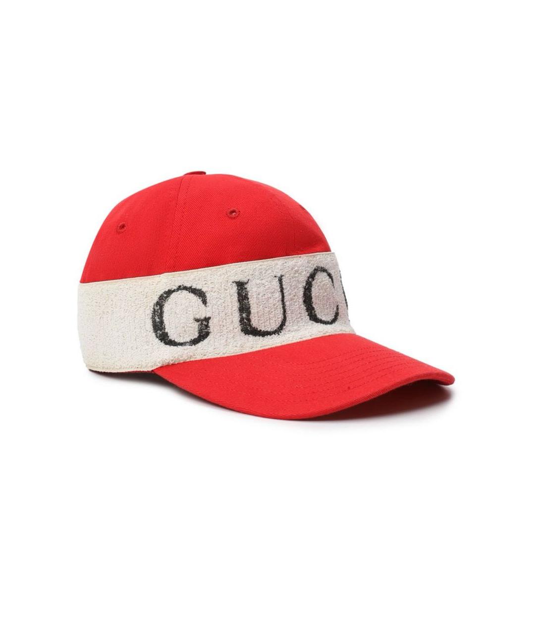 GUCCI Красная хлопковая кепка, фото 7